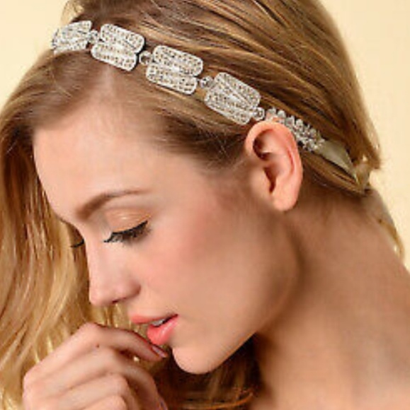 Nwt Crystal & Silver Headband